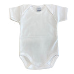 Body Americano Mezza Manica in Caldo Cotone Bianco Unisex Babidu 1112IT - BABIDU - LuxuryKids
