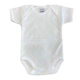 Body Americano Mezza Manica in Caldo Cotone Bianco Unisex Babidu 1112IT - BABIDU - LuxuryKids