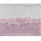 Coperta Imbottita Sfoderabile In Cotone Con Fiocchi Bianco e Rosa Neonata NINNAOH E22COP3I - NINNAOH - LuxuryKids