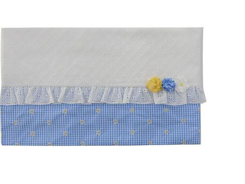 Coperta Imbottita Sfoderabile In Cotone E Pizzo San Gallo Neonata NINNAOH E22COP7I - NINNAOH - LuxuryKids