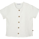Camicia In Garza Di Cotone Bianca Bambino CALAMARO 15017 - CALAMARO - LuxuryKids