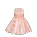 Abito Elegante In Seta E Tulle Rosa Neonata PETIT 2015373 - PETIT - LuxuryKids