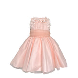 Abito Elegante In Seta E Tulle Rosa Neonata PETIT 2015373 - PETIT - LuxuryKids