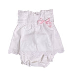 Completo Con Culotte In Pizzo San Gallo Bianco Neonata TETO E TATTA CC1660 - TETO E TATTA - LuxuryKids