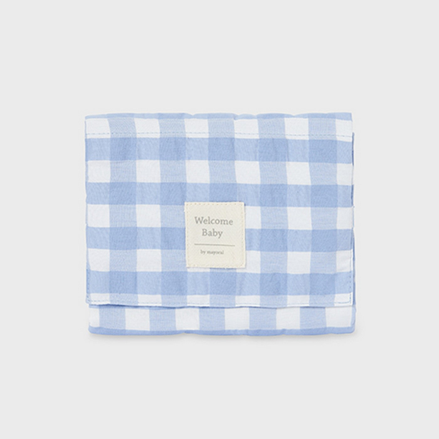 Fasciatoio Portatile In tessuto A Quadri Celeste Neonato MAYORAL 19075 - MAYORAL - LuxuryKids