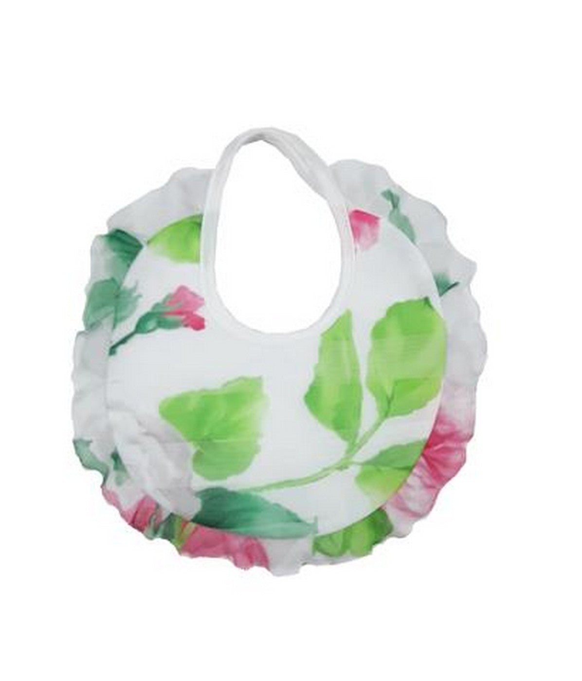 Bavetta In Organza Con Stampa Floreale Neonata NINNAOH E2258 - NINNAOH - LuxuryKids
