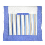 Coperta In Cotone E Lino Bianca E Celeste Neonato LA SARTORIA DEI PICCOLI LC115 - LA SARTORIA DEI PICCOLI - LuxuryKids