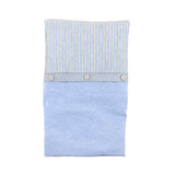 Coperta Imbottita Sfoderabile In Misto Lino Celeste Rigata Neonato TETO E TATTA CI1520 - TETO E TATTA - LuxuryKids