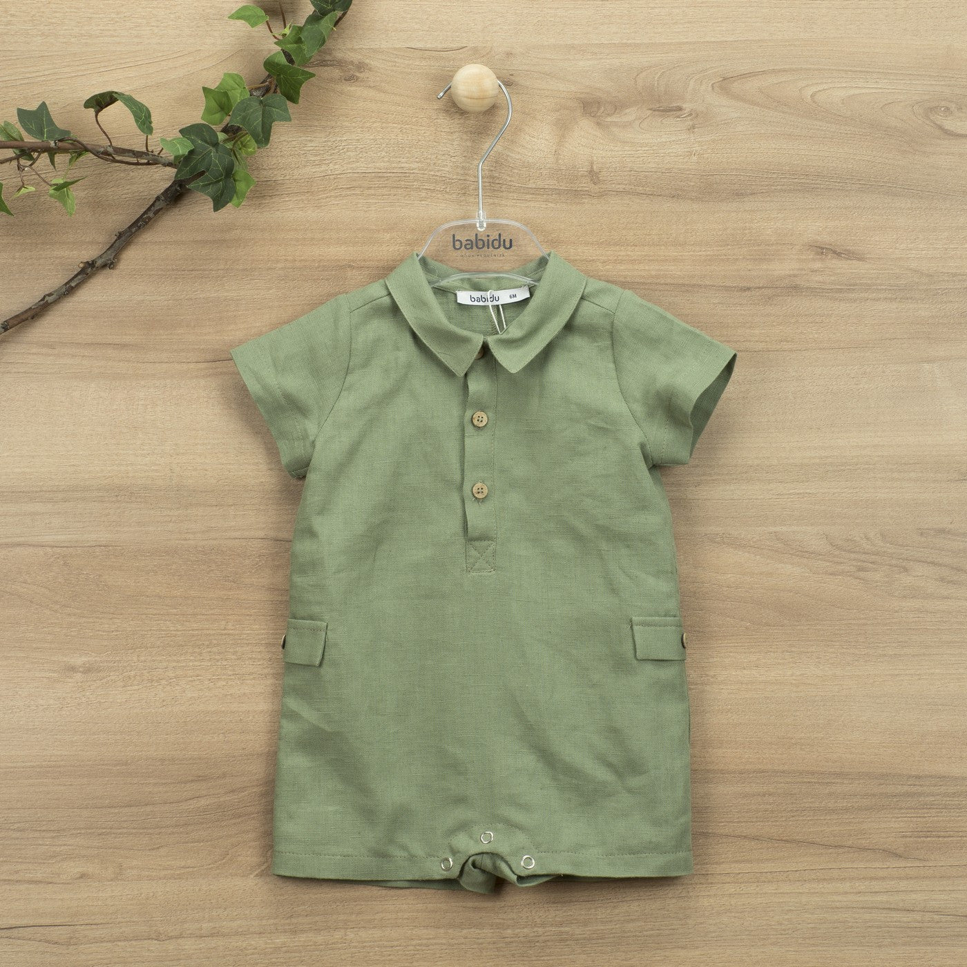 Pagliaccetto Mezza Manica In Lino Neonato-a Unisex BABIDU 12483 - BABIDU - LuxuryKids