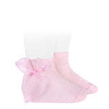Calzini In Cotone Corti Basic Con Fiocco Neonata CONDOR 439 - Condor - LuxuryKids