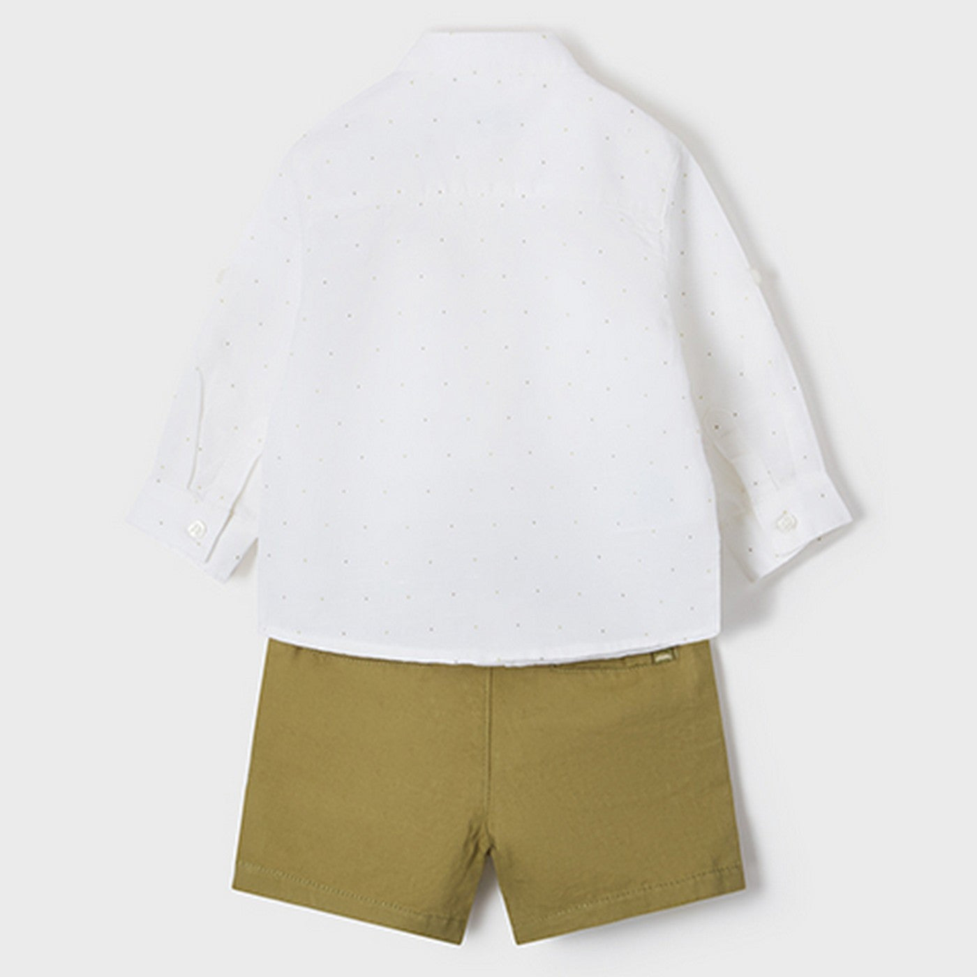 Completo Verde Con Bermuda e Camicia In Misto Cotone Neonato MAYORAL 1231C - MAYORAL - LuxuryKids