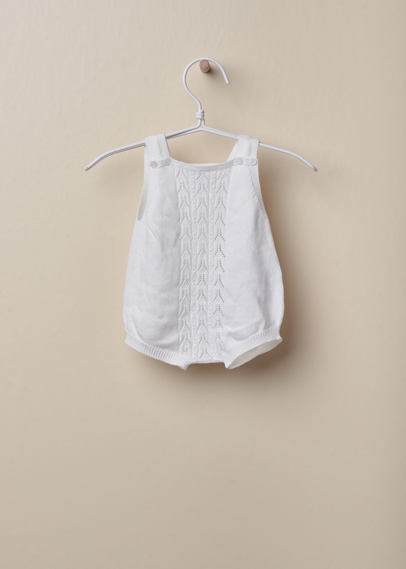 Pagliaccetto Bianco In Filo Traforato Neonati Wedoble 01350 - WEDOBLE - LuxuryKids