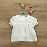 Blusa Mezza Manica In Plumetille Con Punto Smock Neonata BABIDU 80467 - BABIDU - LuxuryKids