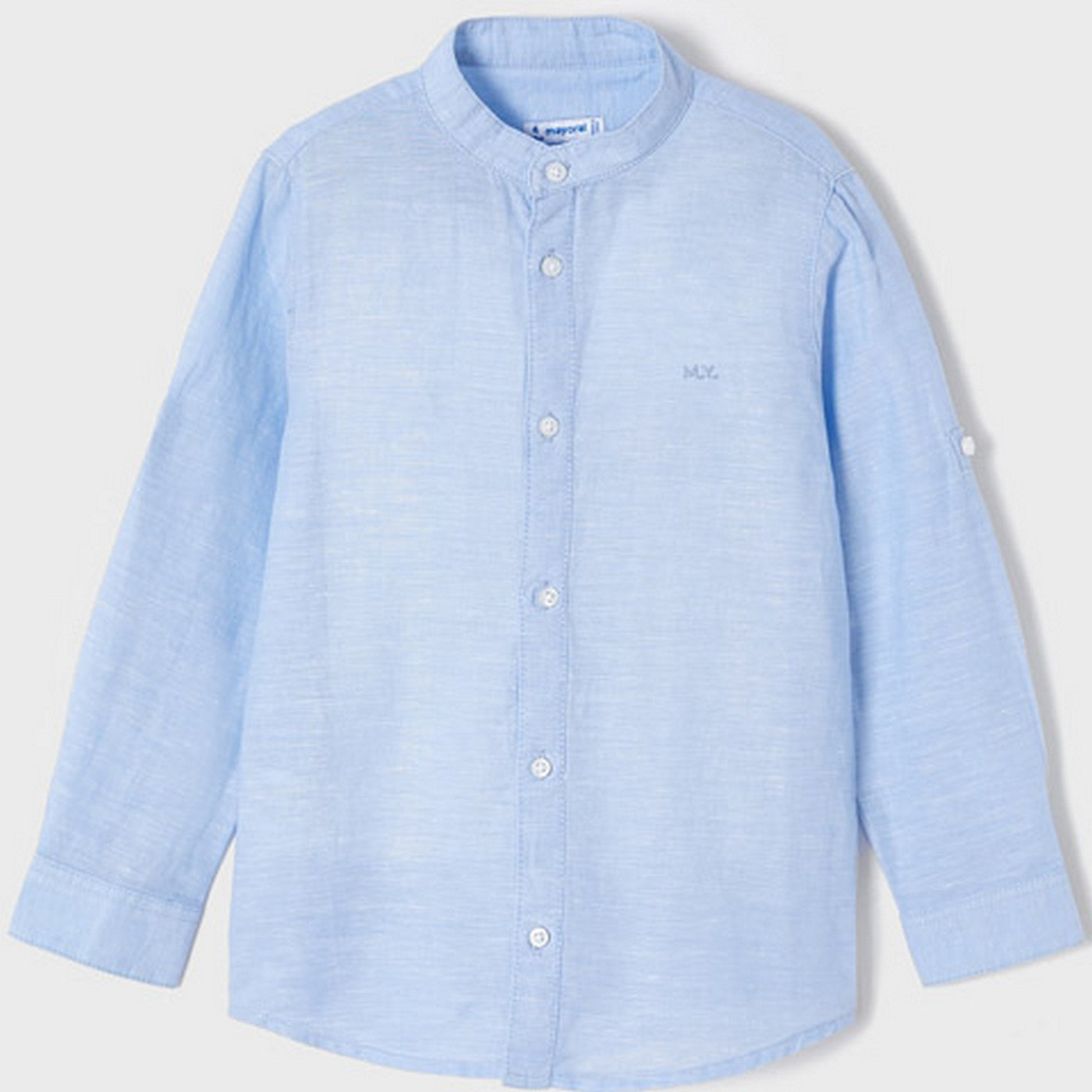 Camicia Manica Lunga Risvoltabile In Misto Lino Bambino MAYORAL 3122C - MAYORAL - LuxuryKids