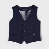 Gilet In Misto Cotone Blu Bambino MAYORAL 3338 - MAYORAL - LuxuryKids