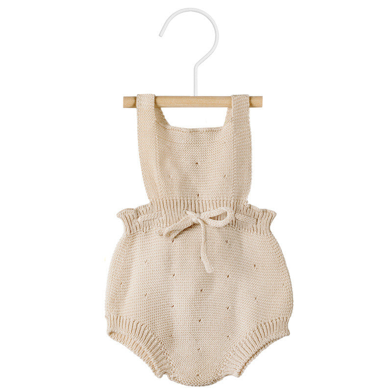 Pagliaccetto In Filo Con Fiocco E Traforatura Neonati Unisex CONDOR 55906 - Condor - LuxuryKids