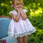 Abito Elagante Cerimonia Con Culotte In Organza Rosa Bambina MIMOSA DARLENE - MIMOSA - LuxuryKids