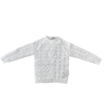 Cardigan In Filo Traforato E Lavorato Neonata WEDOBLE 06308A - WEDOBLE - LuxuryKids