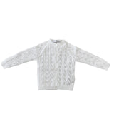 Cardigan In Filo Traforato E Lavorato Neonata WEDOBLE 06308A - WEDOBLE - LuxuryKids