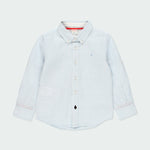 Camicia Manica Lunga Fantasia A Righe In Misto Lino Bambino BOBOLI 734228 - BOBOLI - LuxuryKids