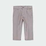 Pantalone Elegante Lungo Grigio In Misto Lino Neonato BOBOLI 714237 - BOBOLI - LuxuryKids