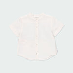 Camicia Mezza Manica Collo Coreano In Lino Bambino BOBOLI 714057 - BOBOLI - LuxuryKids