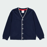 Cardigan Blu In Cotone Scollo "V" Semplice Bambino BOBOLI 734183 - BOBOLI - LuxuryKids