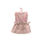 Completo Maglietta Gonna E Culotte Rosa Antico Con Ricami In Rilievo Neonata VALENTINA BEBES BSS3 - VALENTINA BEBES - LuxuryKids