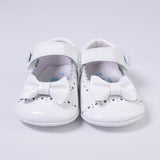 Scarpa Da Culla in Vernice Lucida Con Fiocco Neonata INDICE 1676V - INDICE - LuxuryKids