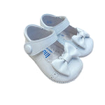 Scarpa Da Culla in Pelle Opaca Con Fiocco Neonata INDICE 1676P - INDICE - LuxuryKids