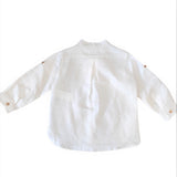 Camicia Bianca Coreana Lino Bambino COCOTE 41155 - COCOTE - LuxuryKids