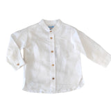 Camicia Bianca Coreana Lino Bambino COCOTE 41155 - COCOTE - LuxuryKids