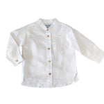 Camicia Bianca Coreana Lino Bambino COCOTE 41155 - COCOTE - LuxuryKids