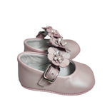 Scarpe Da Culla Modello Ballerina In Pelle Satinata Bianca Neonata PANYNO A3003 - PANYNO - LuxuryKids