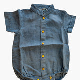 Pagliaccetto Corto Bambino in Lino 7916A WEDOBLE - WEDOBLE - LuxuryKids