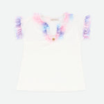 Caftano Bianco Mezza Manica Con Tulle Bambina ANGEL'S FACE VIOLETS.KAFTAN - Angel's Face - LuxuryKids