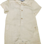 Pagliaccetto Mezza Manica In Lino Neonato-a Unisex BABIDU 12483 - BABIDU - LuxuryKids