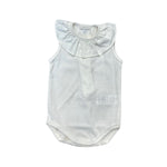 Body Giro Manica Con Ruches Semplice In Cotone Neonata CALAMARO 19105 - CALAMARO - LuxuryKids