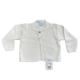 Cardigan In Filo Con Treccia Panna Neonata GRANLEI 575 - GRANLEI - LuxuryKids