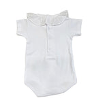 Body Neonata In Cotone Con Coletto in Ruches Ricamato Wedoble 11616R - WEDOBLE - LuxuryKids