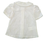 Camicia In Lino Manica Corta Con Sbuffo Bambina COCOTE 41082 - COCOTE - LuxuryKids