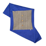 Copertina In 100% Pura Lana Con Trecce Avion Tortora Neonato I DELFI 1173 - I DELFI - LuxuryKids