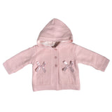 Cappotto Con Cappuccio In Caldo Cotone Foderato Rosa Neonata A&J 204 - A&J - LuxuryKids