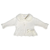 Cardigan In Caldo Cotone Con Collo In Ecopelliccia Neonata A&J 123 - A&J - LuxuryKids