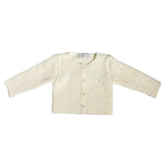 Cardigan In Caldo Cotone Con Poise Tono Su Tono Neonato A&J 227 - A&J - LuxuryKids