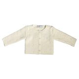 Cardigan In Caldo Cotone Con Poise Tono Su Tono Neonato A&J 227 - A&J - LuxuryKids