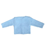 Cardigan In Caldo Cotone Con Poise Tono Su Tono Neonato A&J 227 - A&J - LuxuryKids