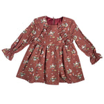 Abito Svasato In Caldo Cotone Con Fatine Bordeaux Bambina DEL SUR 5181A - DEL SUR - LuxuryKids