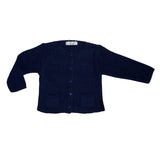 Cardigan In Caldo Cotone Con Trecce Blu Neonato A&J 116 - A&J - LuxuryKids