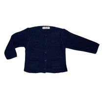 Cardigan In Caldo Cotone Con Trecce Blu Neonato A&J 116 - A&J - LuxuryKids
